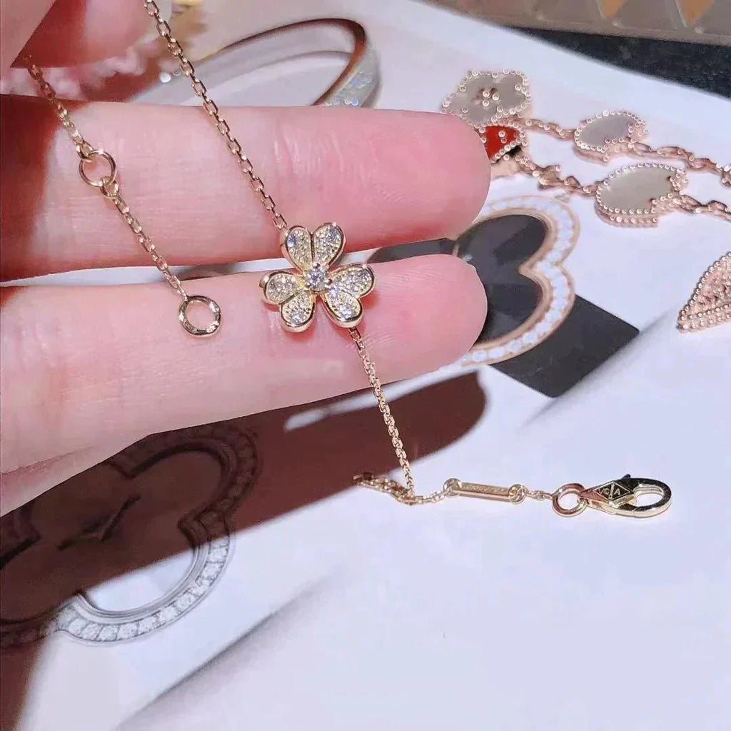 [⭐JeweliWhal]フリヴォル ゴールド フラワー ダイヤモンド ブレスレット