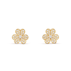 [⭐JeweliWhal]フリヴォル ゴールド フラワー ダイヤモンド イヤリング