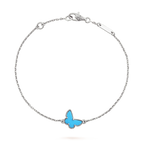 [⭐JeweliWhal]バタフライ ターコイズ バタフライ ブレスレット シルバー