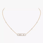 [⭐JeweliWhal] Move Pave_ Rose Gold Diamond Necklace