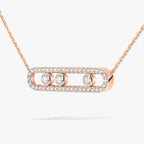 [⭐JeweliWhal] Move Pave_ Rose Gold Diamond Necklace
