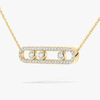 [⭐JeweliWhal] Move Pave_ Rose Gold Diamond Necklace