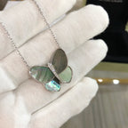[⭐JeweliWhal]LARGE BUTTERFLY SILVER PENDANT DIAMOND NECKLACE