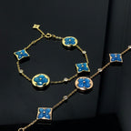 [⭐JeweliWhal]STAR AND SUN 4 MOTIF BLUE BRACELET