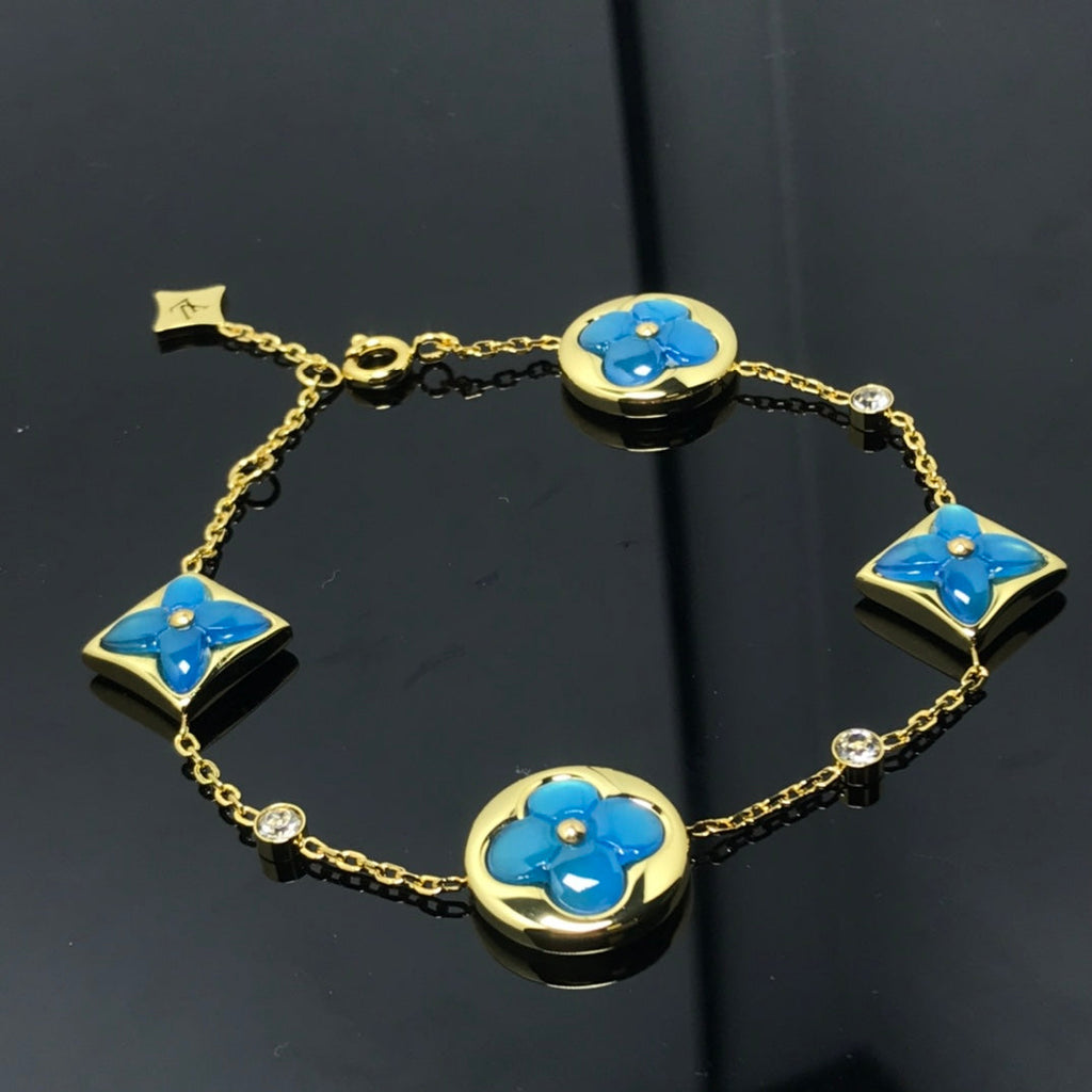 [⭐JeweliWhal]STAR AND SUN 4 MOTIF BLUE BRACELET