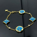 [⭐JeweliWhal]STAR AND SUN 4 MOTIF BLUE BRACELET