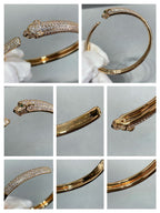 [⭐JeweliWhal]PANTHERE FULL DIAMOND OPEN BRACELET