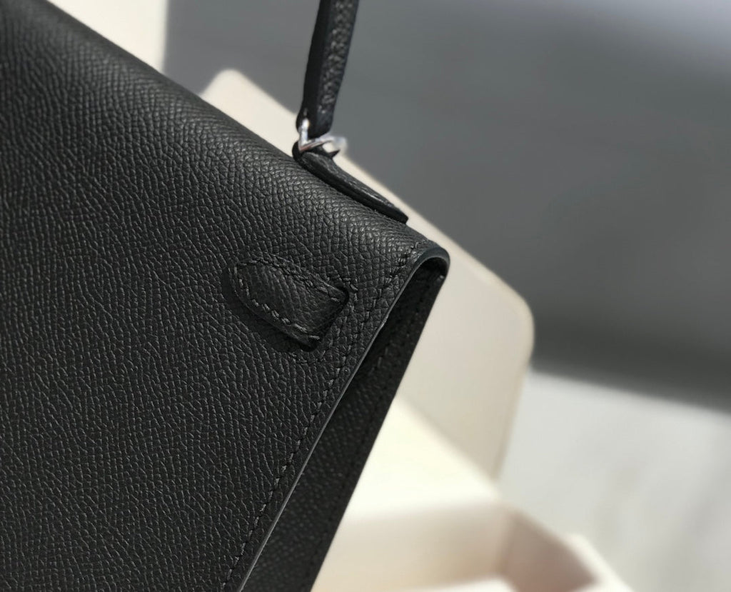 HM ケリー ミニ 20 ブラック エプソム シルバー ハードウェア