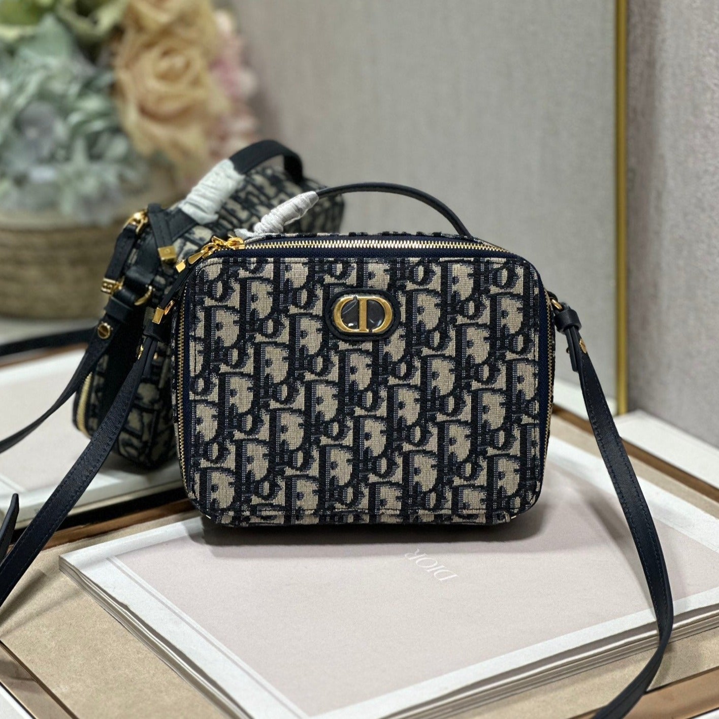 CD CARO 18CM ブルー 斜め刺繍