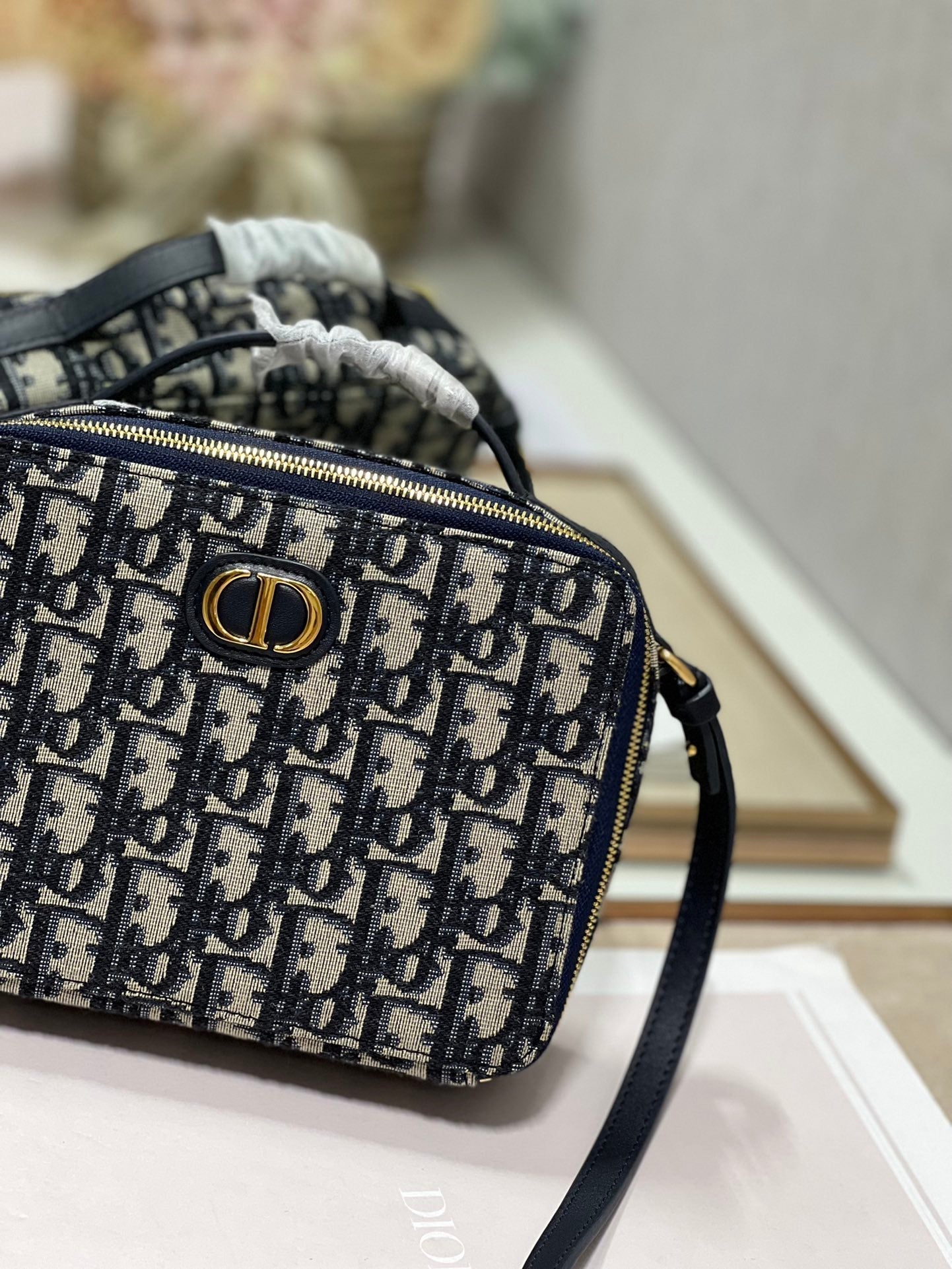 CD CARO 18CM ブルー 斜め刺繍