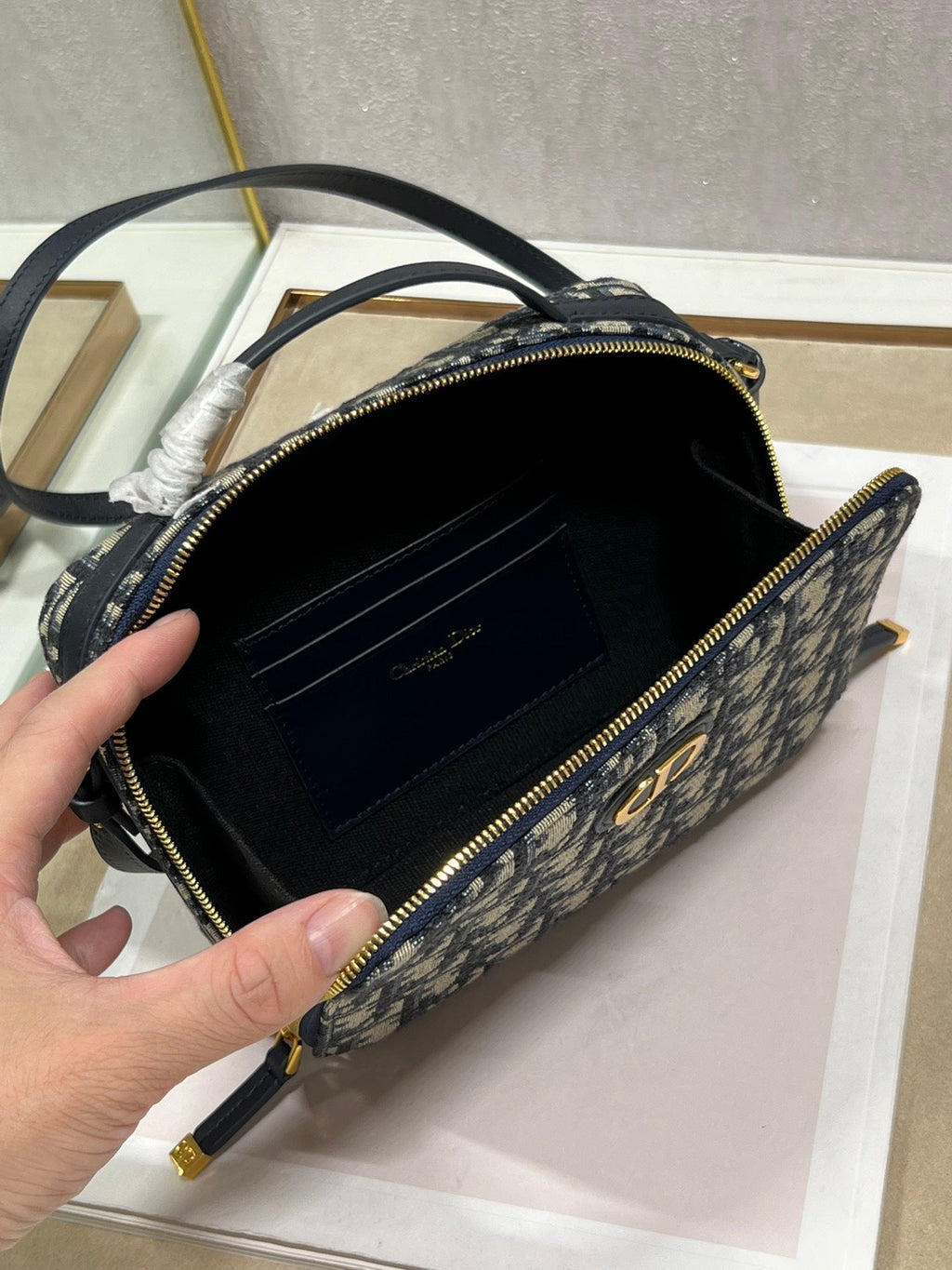 CD CARO 18CM ブルー 斜め刺繍