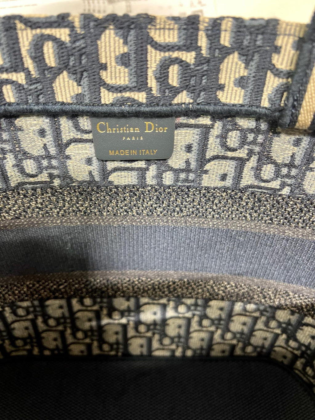 CD 新作 バスケットバッグ ブルー 斜め刺繍