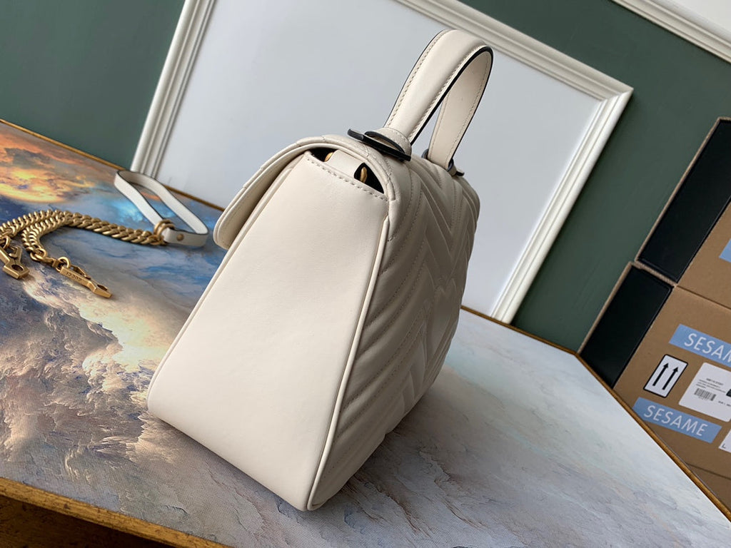 GGマーモント 26.5cm ホワイトカーフスキン ゴールド金具