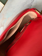GG Marmont 26.5cm Red Calfskin Gold Hardware