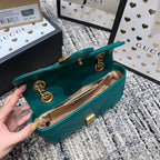 GGマーモント 22cm ターコイズカーフスキン ゴールドハードウェア