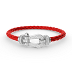 [⭐JeweliWhal]フォース ラージホースシュー フルダイヤモンドブレスレット シルバー