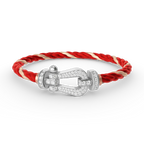 [⭐JeweliWhal]フォース ラージホースシュー フルダイヤモンドブレスレット シルバー