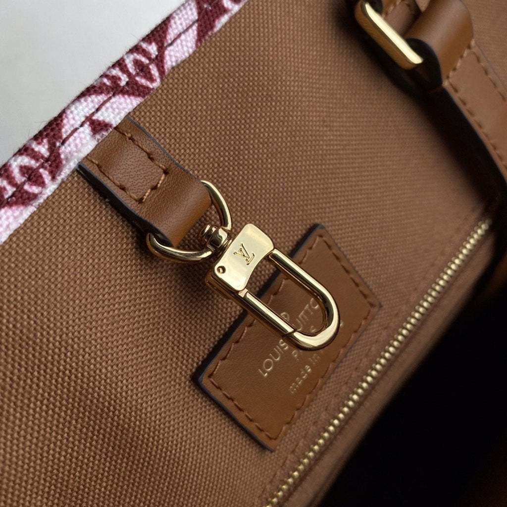 LV SINCE 1854 オンザゴー GM ボルドーレッド テキスタイル